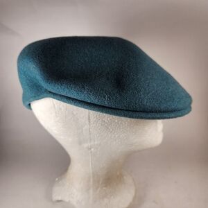 KANGOL Flat Cap Green Extra Large 100% Wool Born British 504 Driving Hat NEW